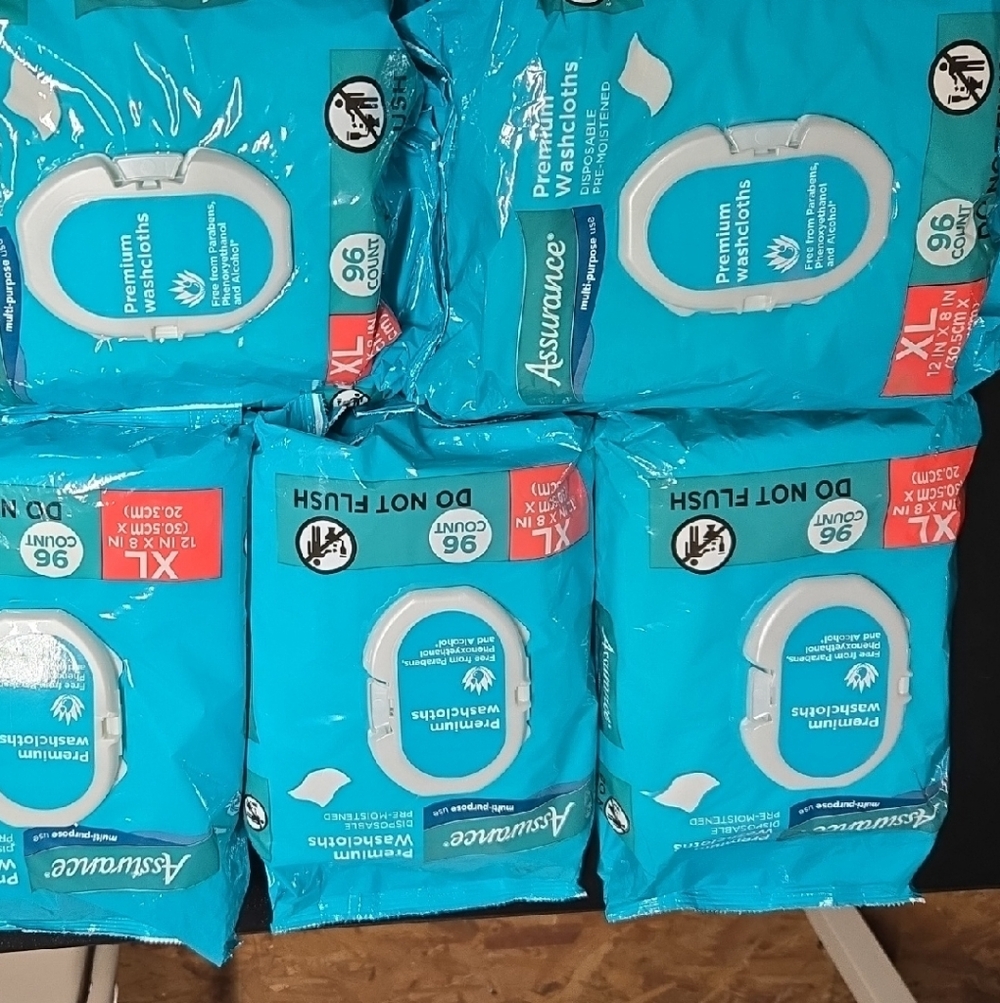 5pk Assurance Premium Washcloths XL - Picture 3 of 5